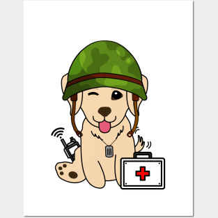 Medic Golden Retriever Posters and Art